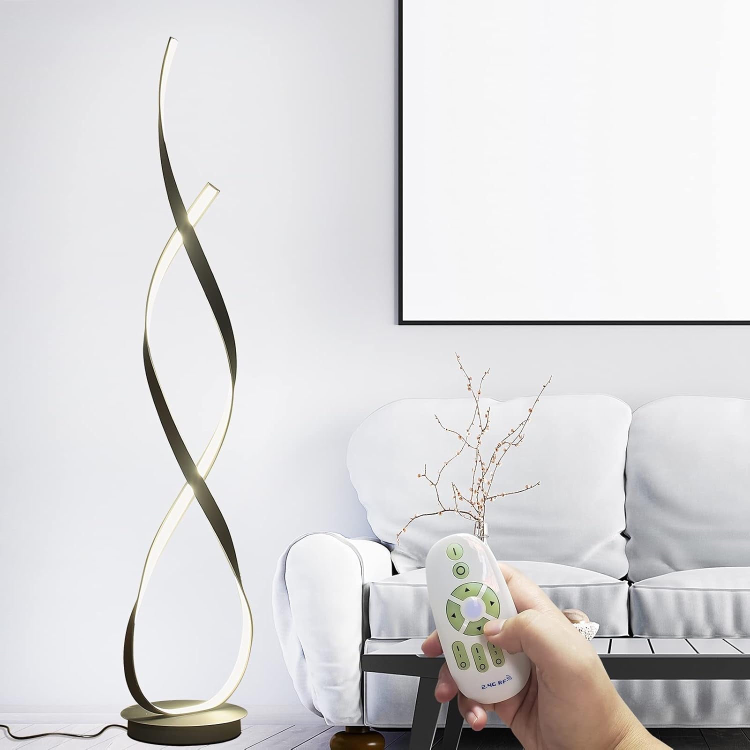 Modern LED Spiral Floor Lamp