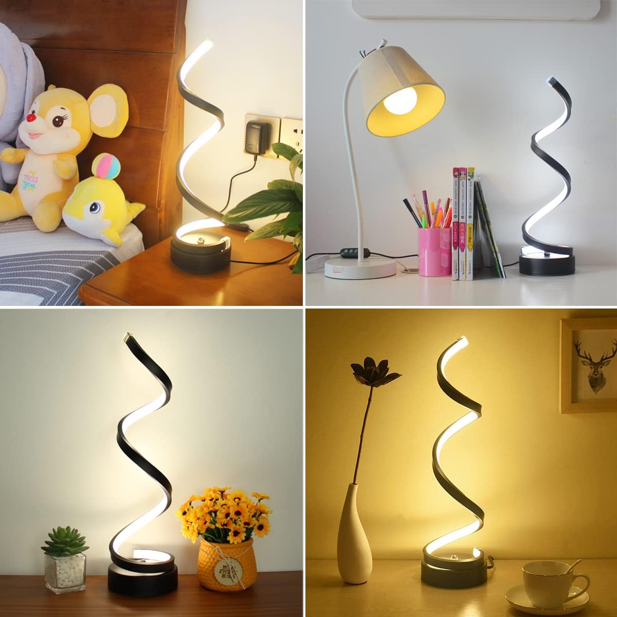 Modern LED Spiral Table Lamp